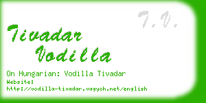 tivadar vodilla business card